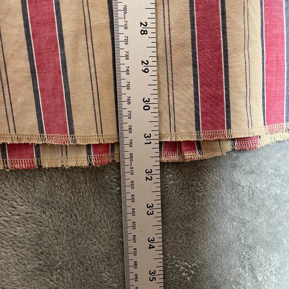 Vtg Wrangler Men Classic Western Cowboy Red Cream Striped Pearl Snap Shirt XL - Picture 7 of 8